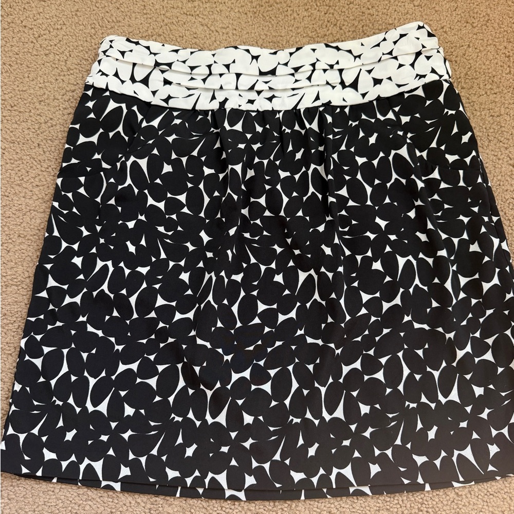 New York & Company Black and White A-Line Skirt